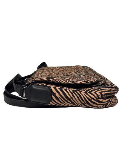 Vera Bradley Women's Brown/Black Zebra Print Crossbody Purse image 4