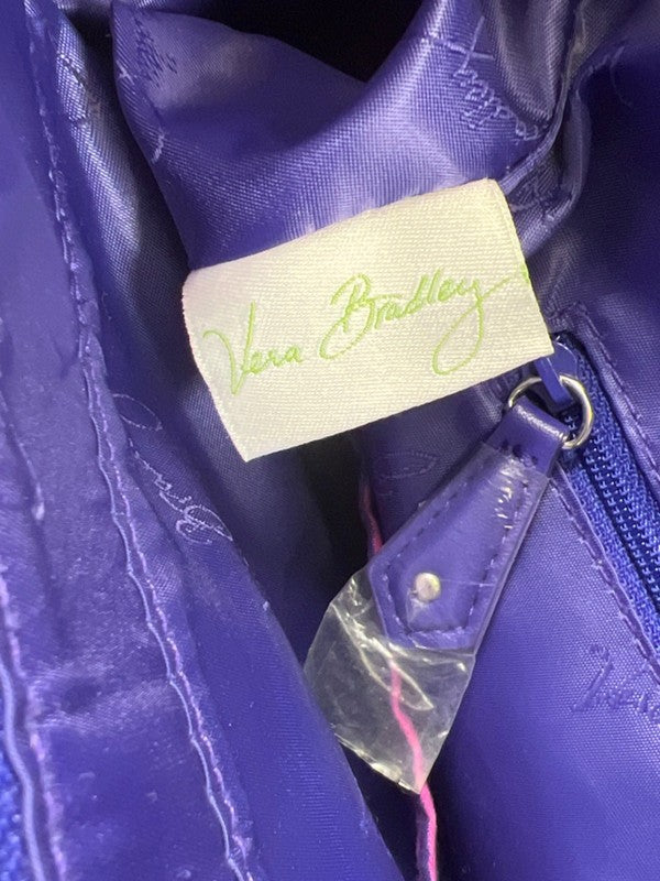 Vera Bradley Women's Purple Impressionista Stripe Trimmed Trapeze Satchel Purse image 7