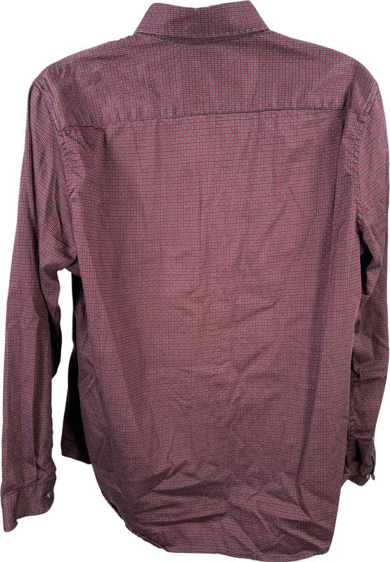 Tahari Men’s Red Regular Fit Stretch Long Sleeve Button Up Shirt - XL image 2