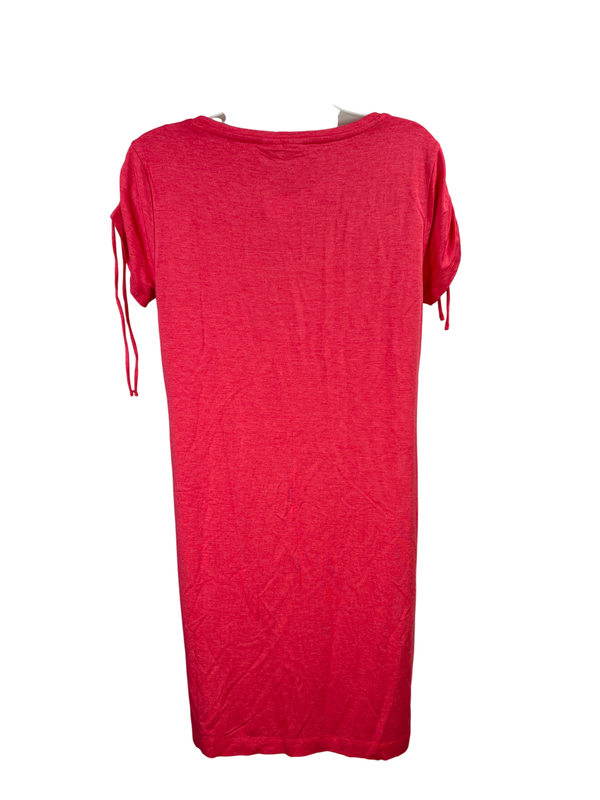 Artisan NY Women's Pink/Coral Short Cinch Sleeve T-Shirt  Dress - M image 2