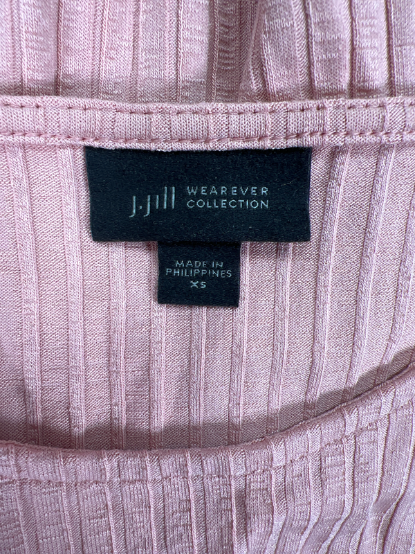 J.Jill Wearever Collection Women’s Pink Ribbed Side Split Tank Top Dress - XS image 3
