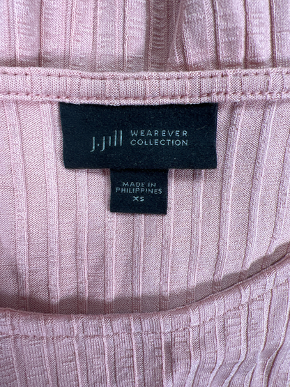 J.Jill Wearever Collection Women’s Pink Ribbed Side Split Tank Top Dress - XS image 3