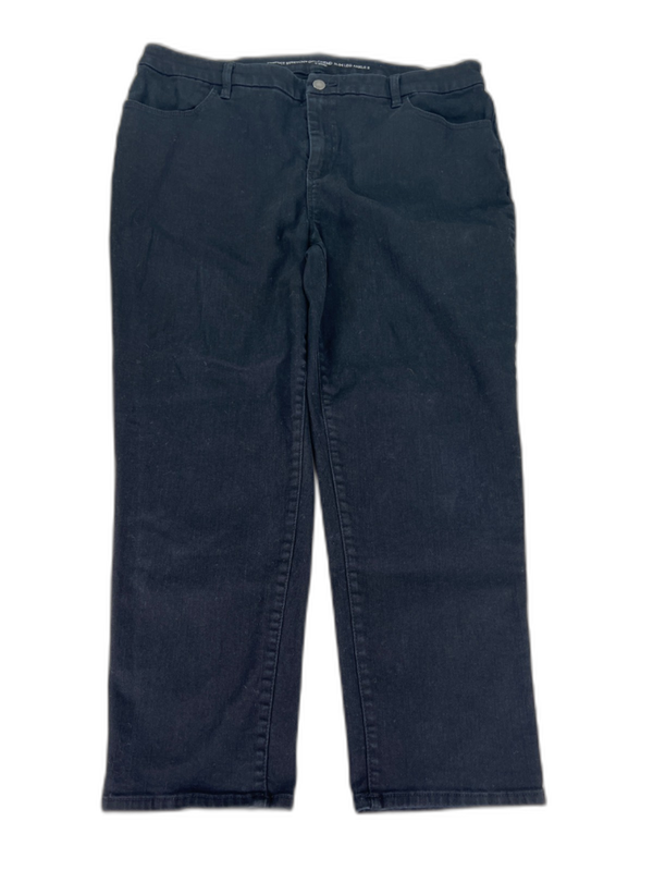 Chico's Women's Black Perfect Stretch Girlfriend Slim Leg Ankle Jeans - 3/US 16