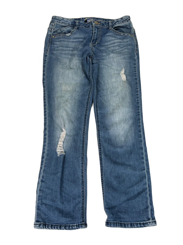 Democracy Women's Medium Wash Flex-ellent Slim Straight Cropped Jeans - 4