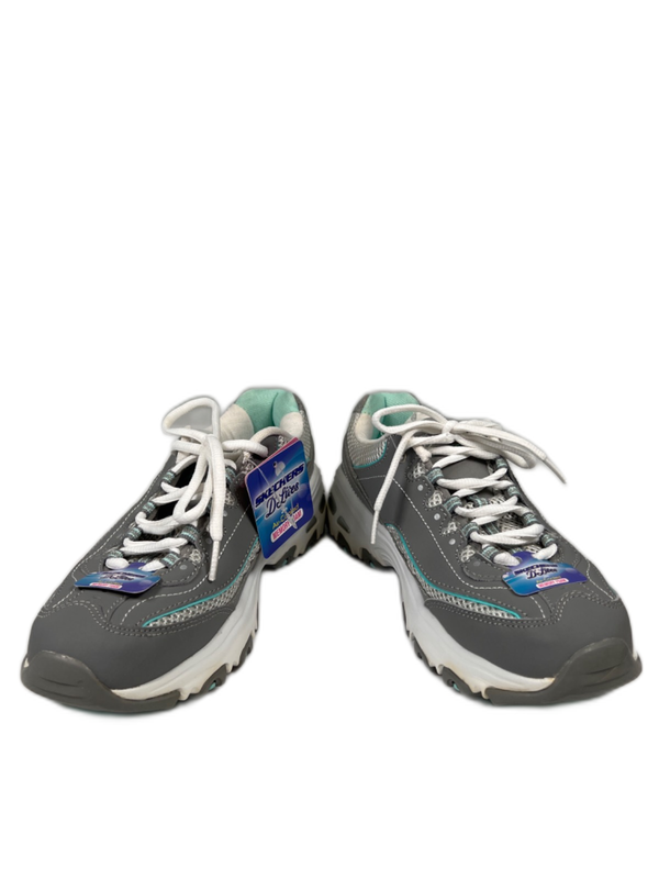 Skechers Women's Gray/Blue D'Lites Air Cooled Memory Foam Sneakers - 7 image 6