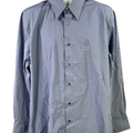 Express Design Studio Men's Blue Modern Fit Long Sleeve Button Up Shirt - XL