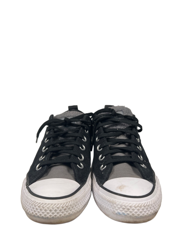Converse Women's Black/Gray All Star Madison Sherpa Tongue Low Top Sneakers - 8 image 2