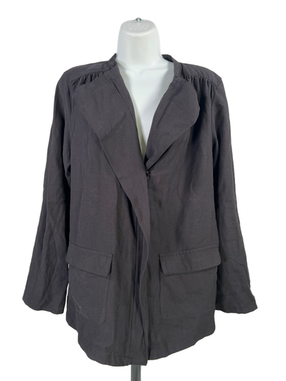 Nine West Women's Black Roll Up Sleeve Lightweight Jacket - M