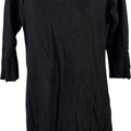 Calvin Klein Women’s Black 3/4 Zip Sleeve Criss Cross Front Sweater Dress - L