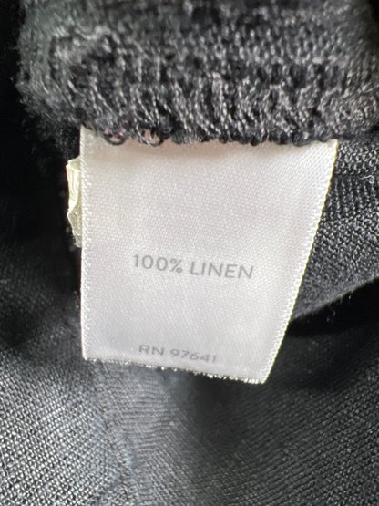 J Jill Women's Black Linen Wide Ankle Pants - XS image 4