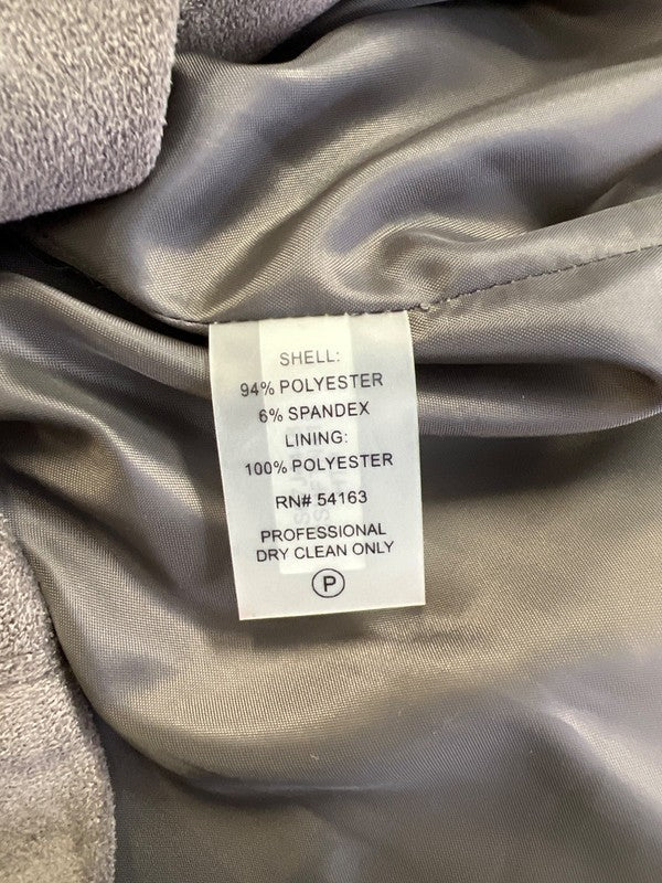 Calvin Klein Women’s Gray Faux Sude Long Sleeve Full Zip Basic Jacket - 2 image 4