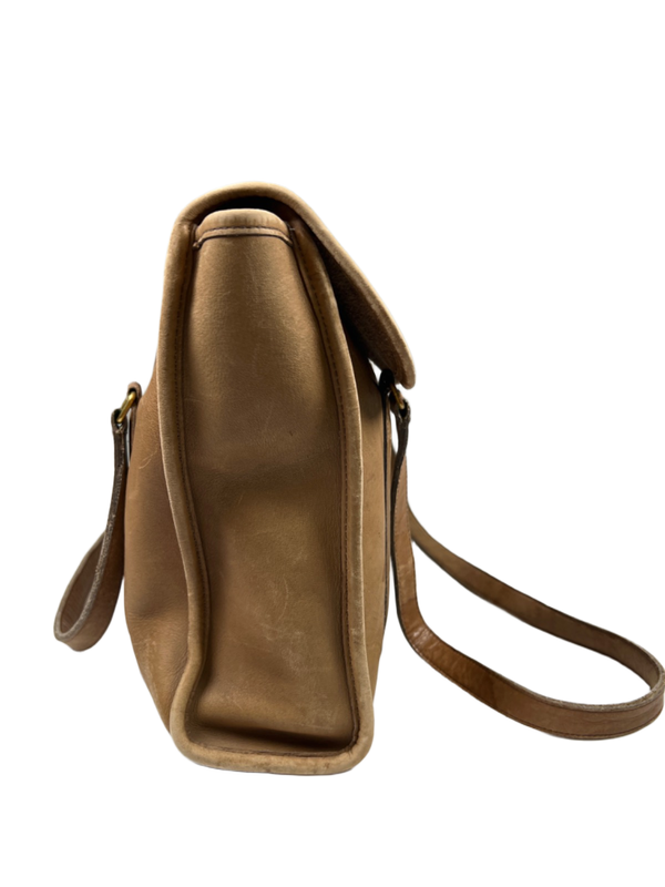 Coach Vintage Tan Leather Envelope Portfolio Messenger Bag image 2