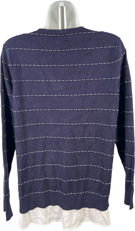 Calvin Klein Women’s Navy Blue Metallic Long Sleeve Sweater - M image 2