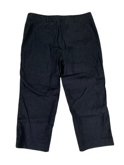 J.Jill Women's Black Stretch Linen Cropped Pants - 8 image 2