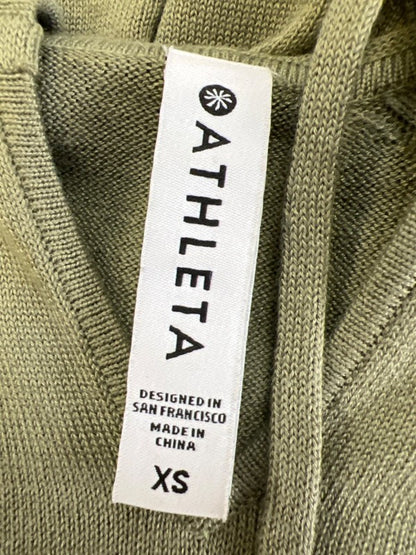 Athleta Women's Green Long Sleeve Pullover Hoodie Sweater - XS image 3
