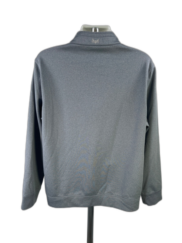 Hickey Freeman Men's Gray/Blue Quarter Zip Pullover Sweatshirt - XL image 2