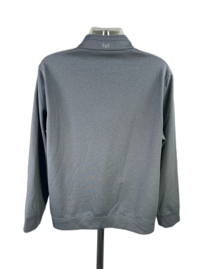 Hickey Freeman Men's Gray/Blue Quarter Zip Pullover Sweatshirt - XL image 2