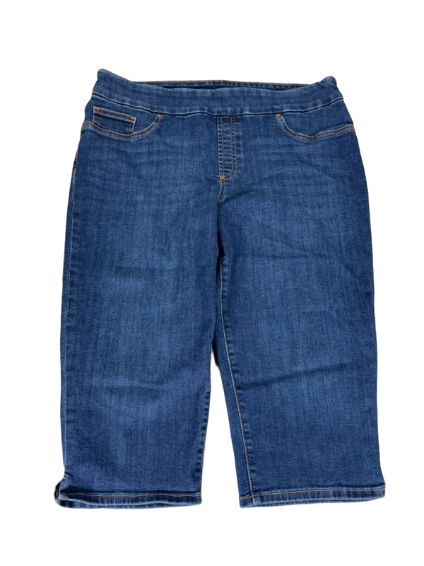 Chico's Women's Dark Wash Pull On Denim Capri Jeans - 2/US 12