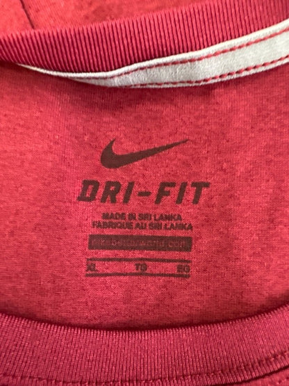 Nike Men's Burgundy Dri-Fit Short Sleeve Athletic Tee Shirt - XL image 3