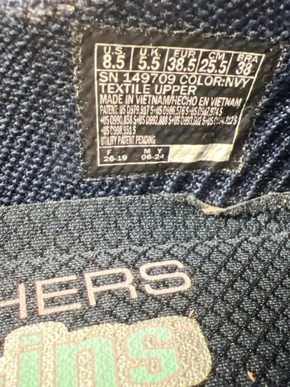 Skechers Women's Blue/White Ultra Flex 3.0 Smooth Step Slip On Sneakers - 8.5 image 8