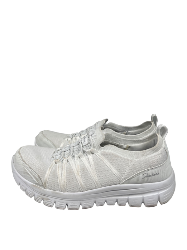 Skechers Women's White Gracefall Soft Soul Stretch Slip On Sneakers - 7 image 5