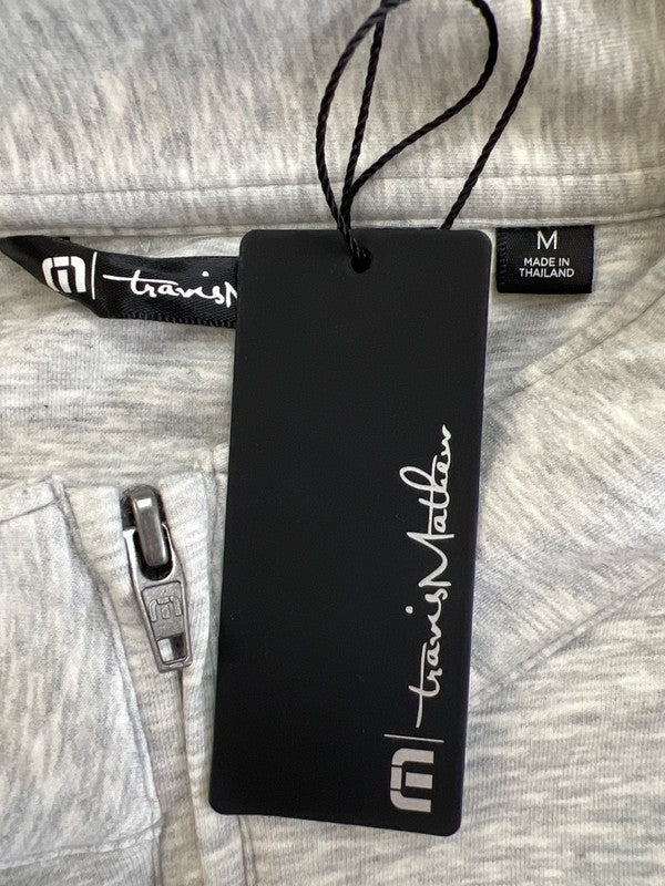 Travis Mathew Men's Gray Long Sleeve Cash Out Full Zip Golf Jacket - M image 3