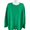 Vince Camuto Women's Green Long Sleeve Crewneck Sweater - 2X Plus