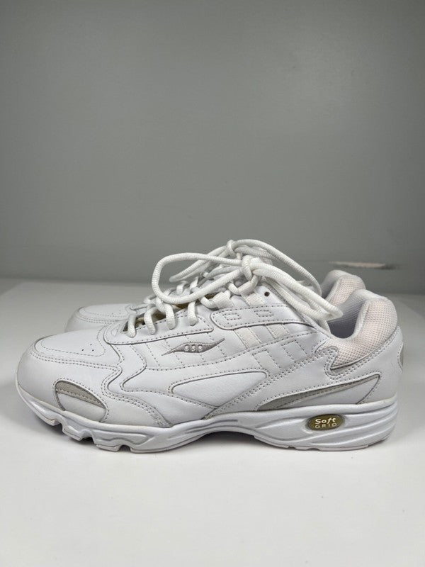 Saucony Women's White Soft Grid Running Sneakers - 10 Wide image 5