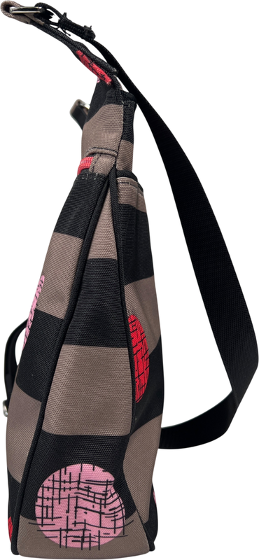 Vera Bradley Women’s Gray Striped Polka Dot Hobo Messenger Bag image 3