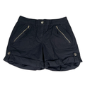 White House Black Market Women's Black Cuffed Shorts - 2
