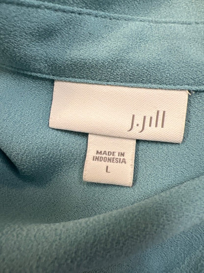 J.Jill Women's Blue Long Sleeve Button Up Blouse - L image 3