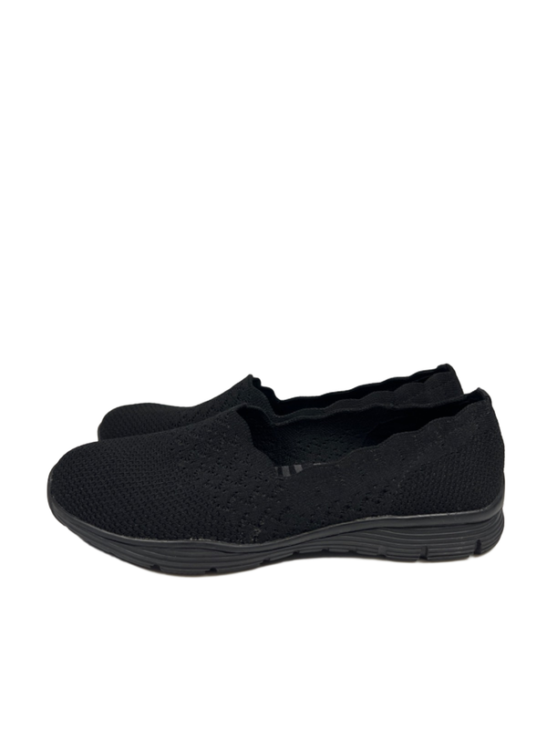 Skechers Women's Black Seager Stat Slip On Walking Flats - 9 image 5