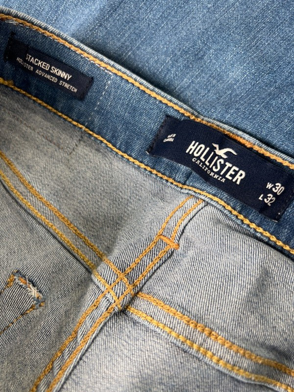 Hollister Men's Medium Wash Stacked Skinny Advanced Stretch Denim Jeans - 30x32 image 3