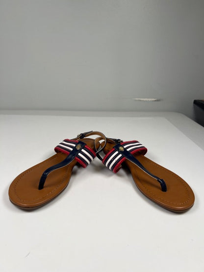 Tommy Hilfiger Women's Blue/Red Jaya Slingback Sandals - 8 image 6