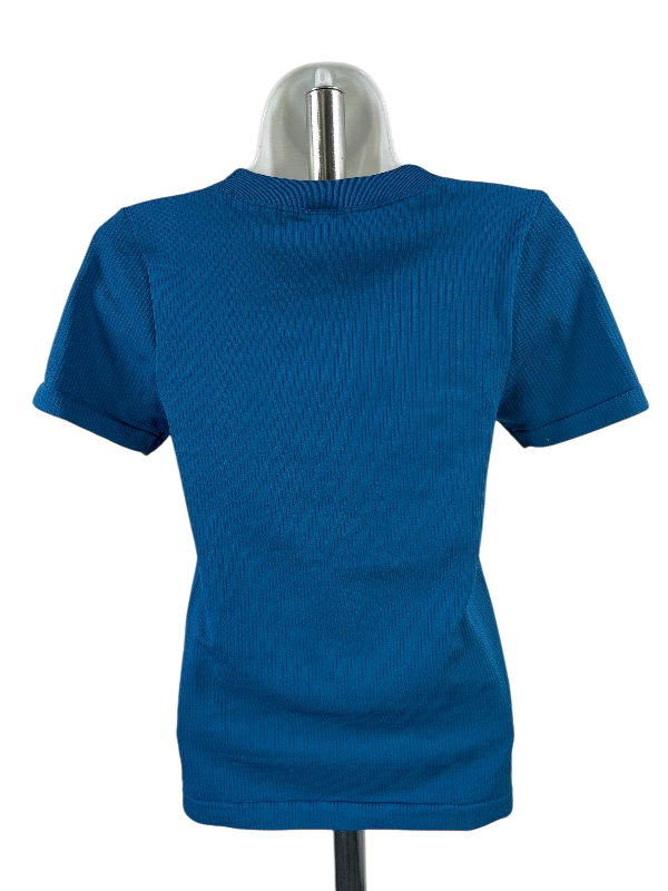 Athleta Women's Blue Short Sleeve Ribbed Athletic T-Shirt - M image 2