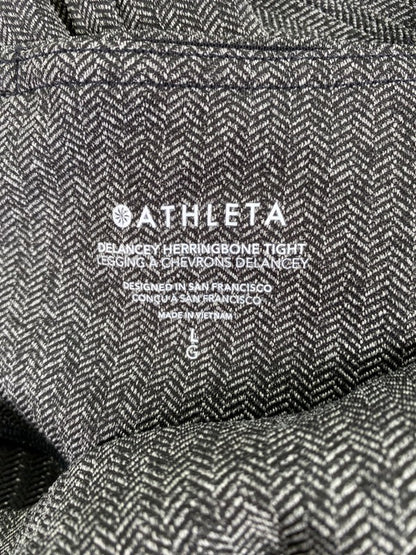 Athleta Women's Gray Delancey Herringbone Tight Leggings - L image 3