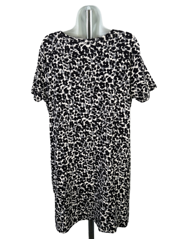 Ellen Tracy Women's Black/White Short Sleeve T-Shirt Dress - XL image 2