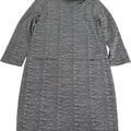 Tahari Women’s Black/White Pocket Front 3/4 Sleeve Shift Dress - S
