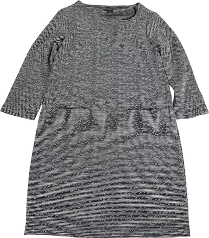 Tahari Women’s Black/White Pocket Front 3/4 Sleeve Shift Dress - S