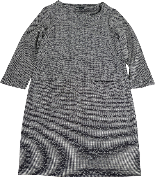 Tahari Women’s Black/White Pocket Front 3/4 Sleeve Shift Dress - S