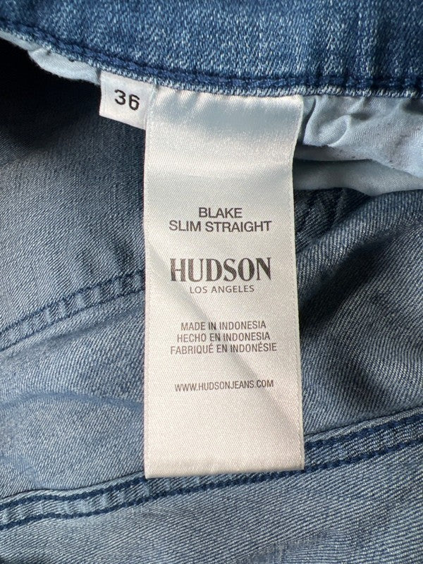 Hudson Men's Light Wash Blake Slim Straight Denim Jeans - 36x30 image 4