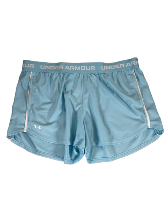 Under Armour Women's Light Blue Unlined Pull On Athletic Shorts - L