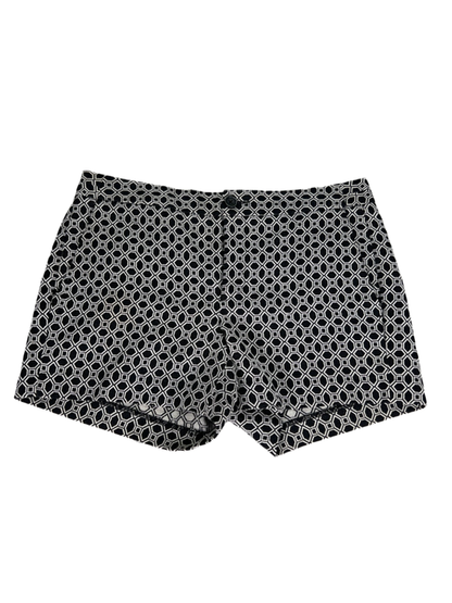 Banana Republic Women's Black/White Geometric Hampton Fit Shorts - 2