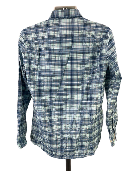 Southern Tide Men's Blue Plaid Intercostal Button Up Shirt - M image 2
