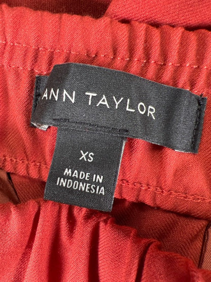 Ann Taylor Women's Orange Pull On Wide Leg Pants - XS image 3