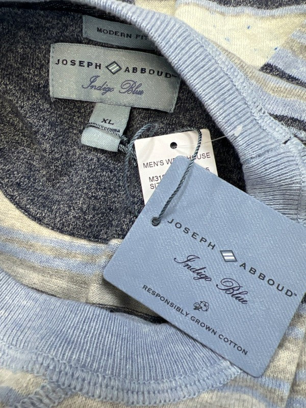 Joseph Abboud Men's Blue/Gray Striped Modern Fit Shirt - XL image 3