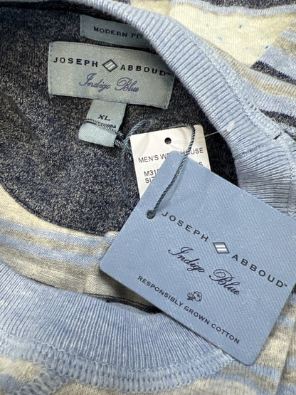 Joseph Abboud Men's Blue/Gray Striped Modern Fit Shirt - XL image 3