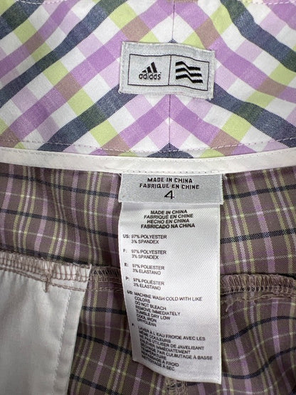 Adidas Women’s Purple Plaid Bermuda Golf Shorts - 4 image 3