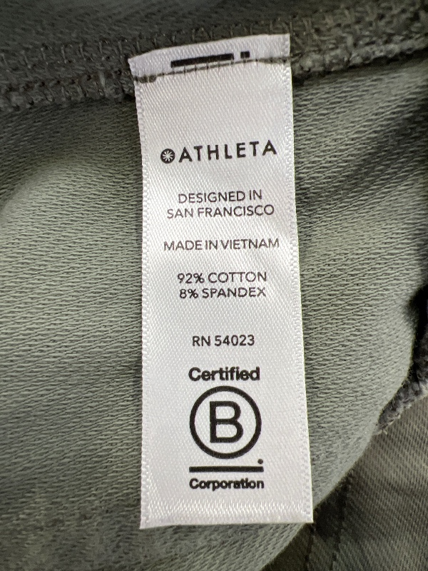 Athleta Women's Green Farallon Long Sleeve Cropped Hooded Sweatshirt - XS image 4