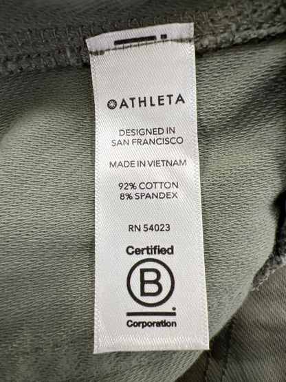 Athleta Women's Green Farallon Long Sleeve Cropped Hooded Sweatshirt - XS image 4